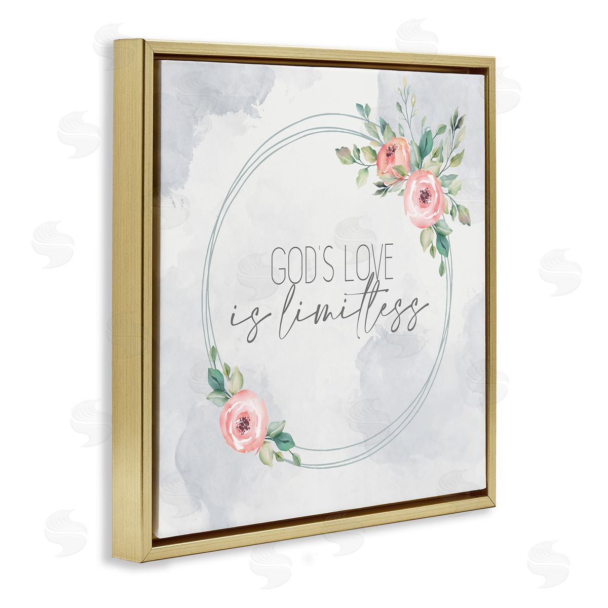 Kim Allen God's Love Is Limitless Faith Based Gold Floater Frame Canvas Art