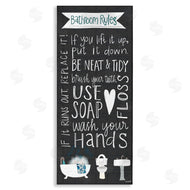 Katie Doucette | Whimsical Bathroom Rules Sign