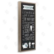 Katie Doucette | Whimsical Bathroom Rules Sign