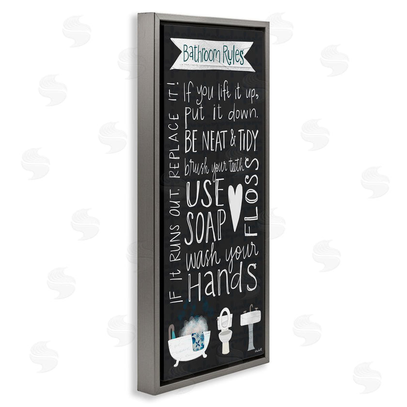 Katie Doucette | Whimsical Bathroom Rules Sign
