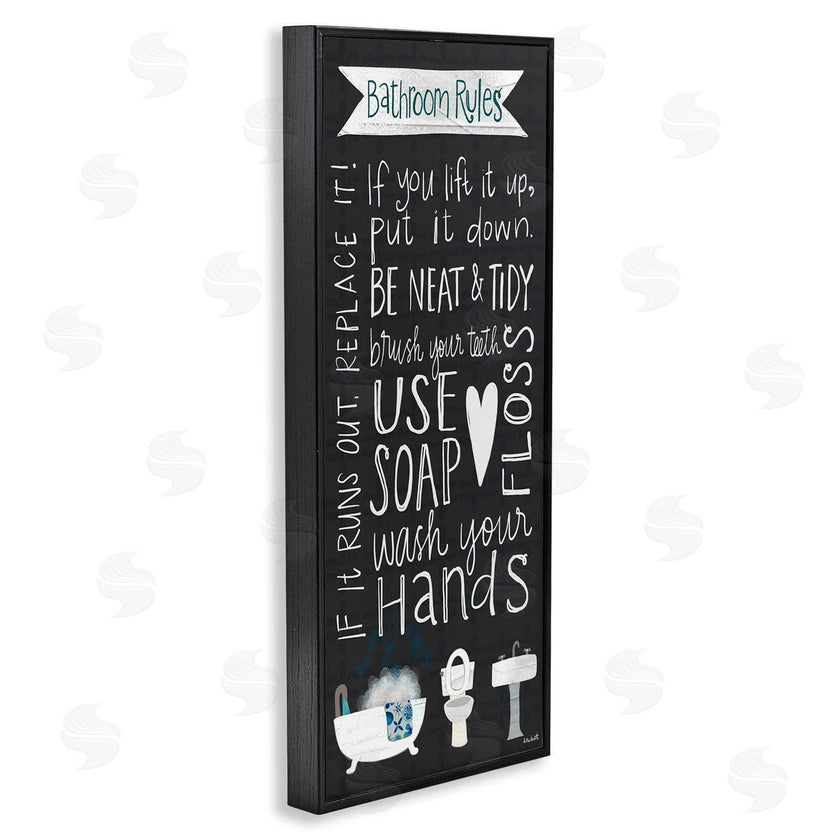 Katie Doucette | Whimsical Bathroom Rules Sign