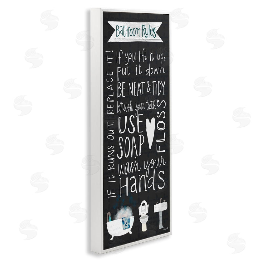 Katie Doucette | Whimsical Bathroom Rules Sign
