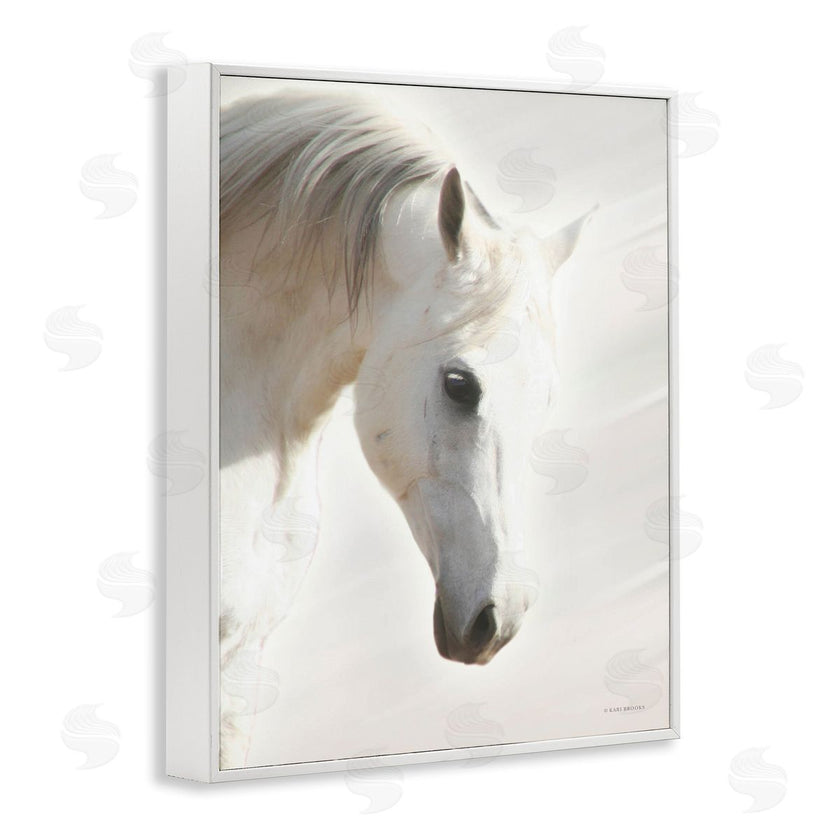 Kari Brooks | White Stallion Portrait Southwestern Horse