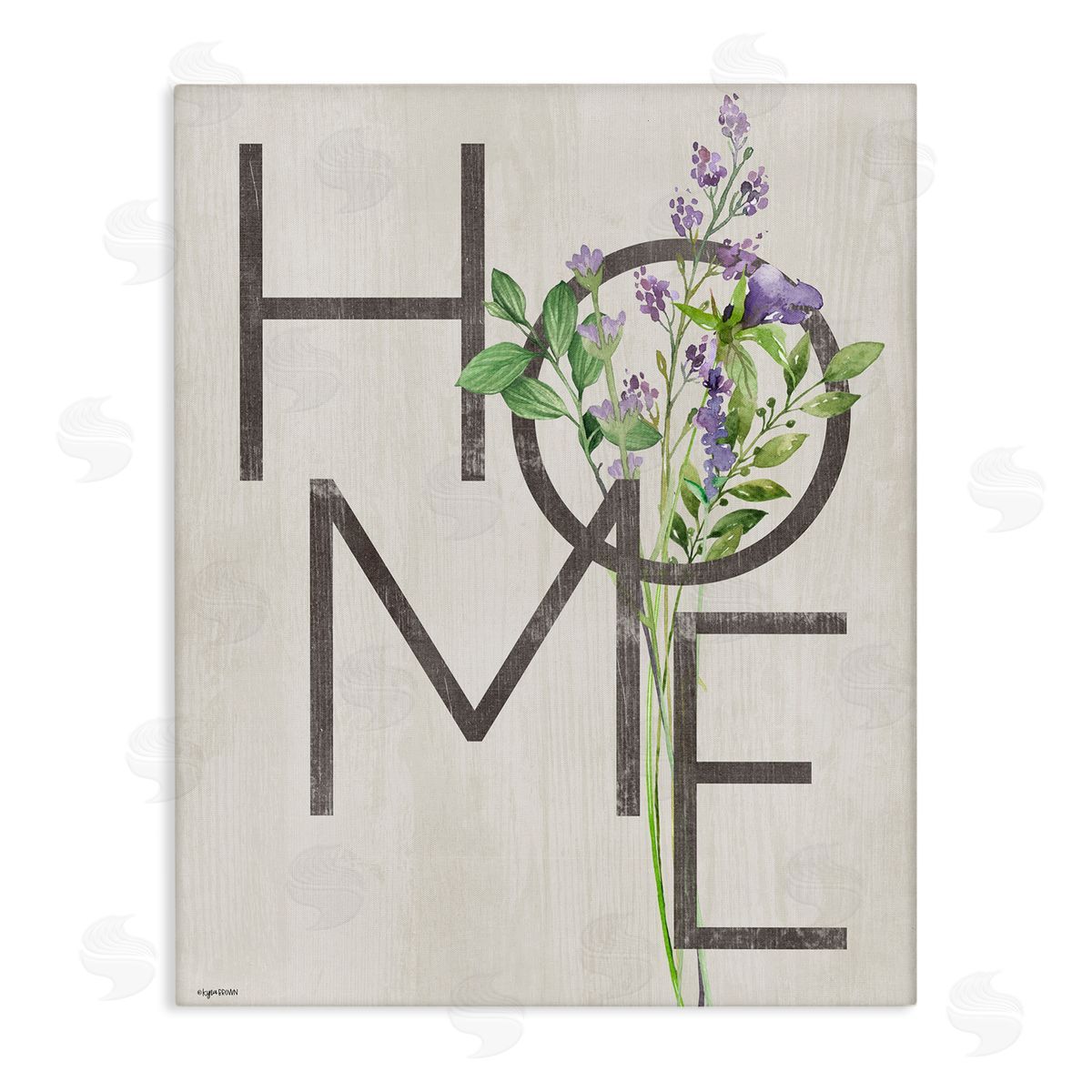 Lady Louise Designs Rustic Home Purple Lavender  Canvas Wall Art