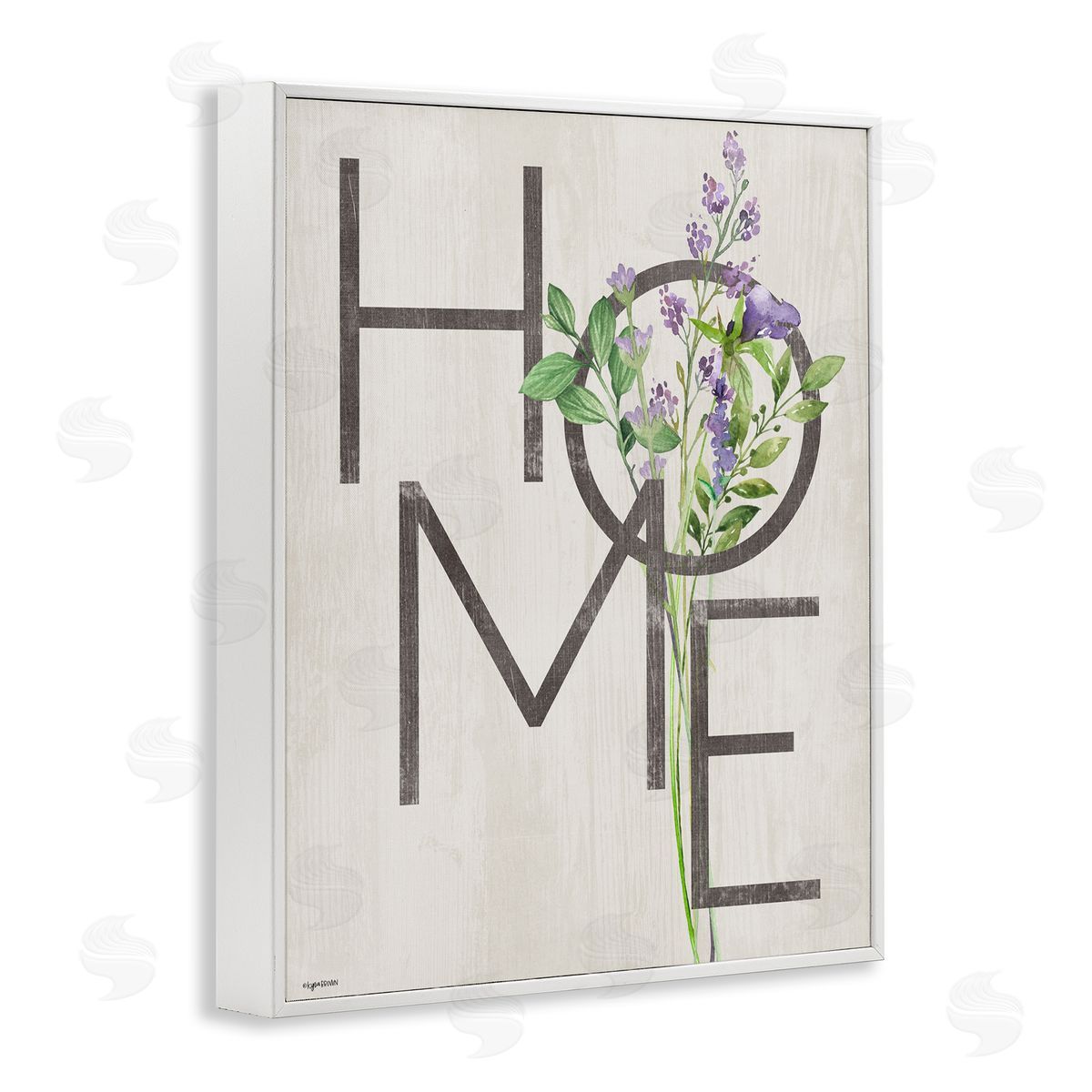 Lady Louise Designs Rustic Home Purple Lavender  White Framed Giclee Wall Art