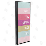 Lady Louise Designs | Totally Got This Motivational Phrase Stripes