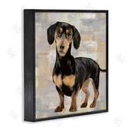 Keri Rodgers | Dachshund Dog Portrait Neutral Patchwork