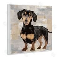 Keri Rodgers | Dachshund Dog Portrait Neutral Patchwork