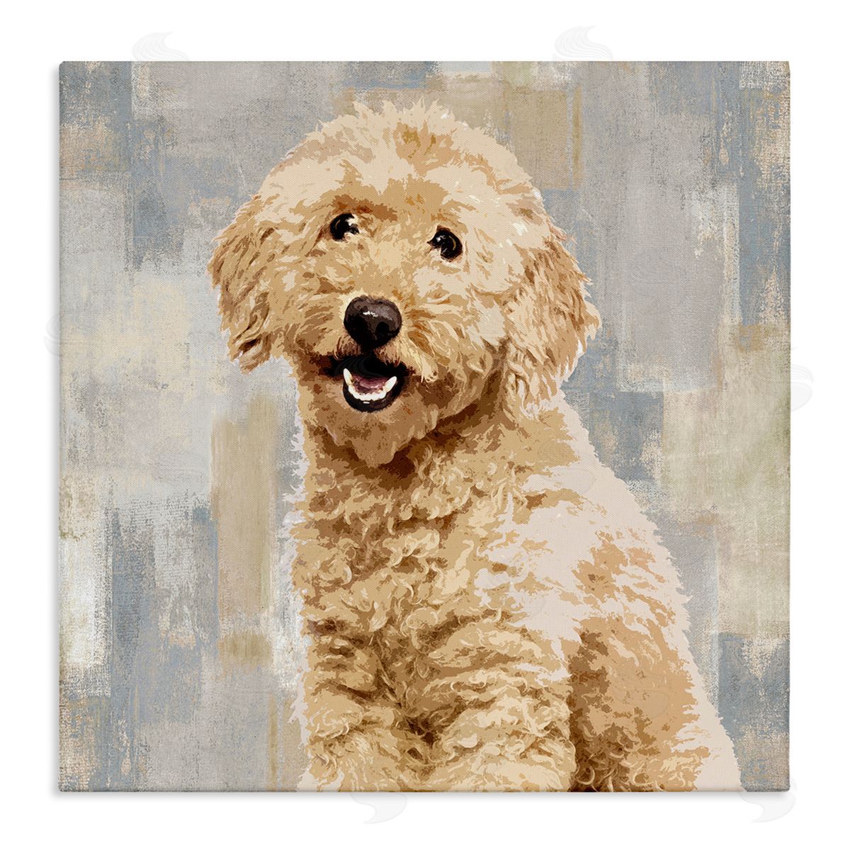 Smiling Labradoodle Dog Canvas Wall Art, Home Decor by Keri Rodgers