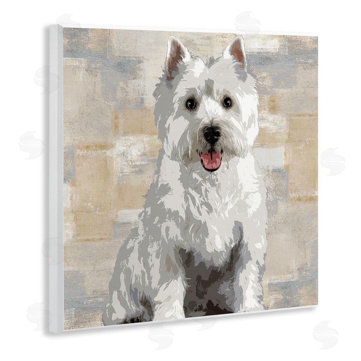 Keri Rodgers Highland Terrier Dog Patchwork Pattern Wall Plaque Art
