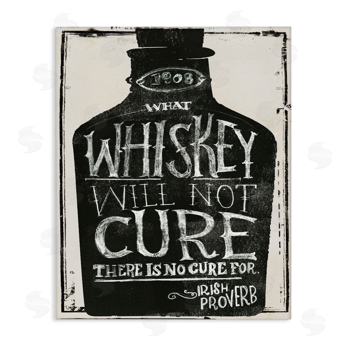 Jennifer Paxton Parker Distressed Rustic What Whiskey Won't Cure Canvas Wall Art