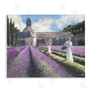 Heide Presse | Women in Lavender Field Countryside Architecture