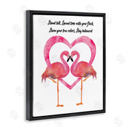 Lisa Lane | Stand Tall Pink Flamingo Heart