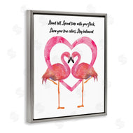 Lisa Lane | Stand Tall Pink Flamingo Heart