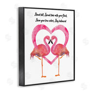 Lisa Lane | Stand Tall Pink Flamingo Heart