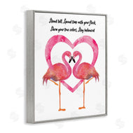 Lisa Lane | Stand Tall Pink Flamingo Heart