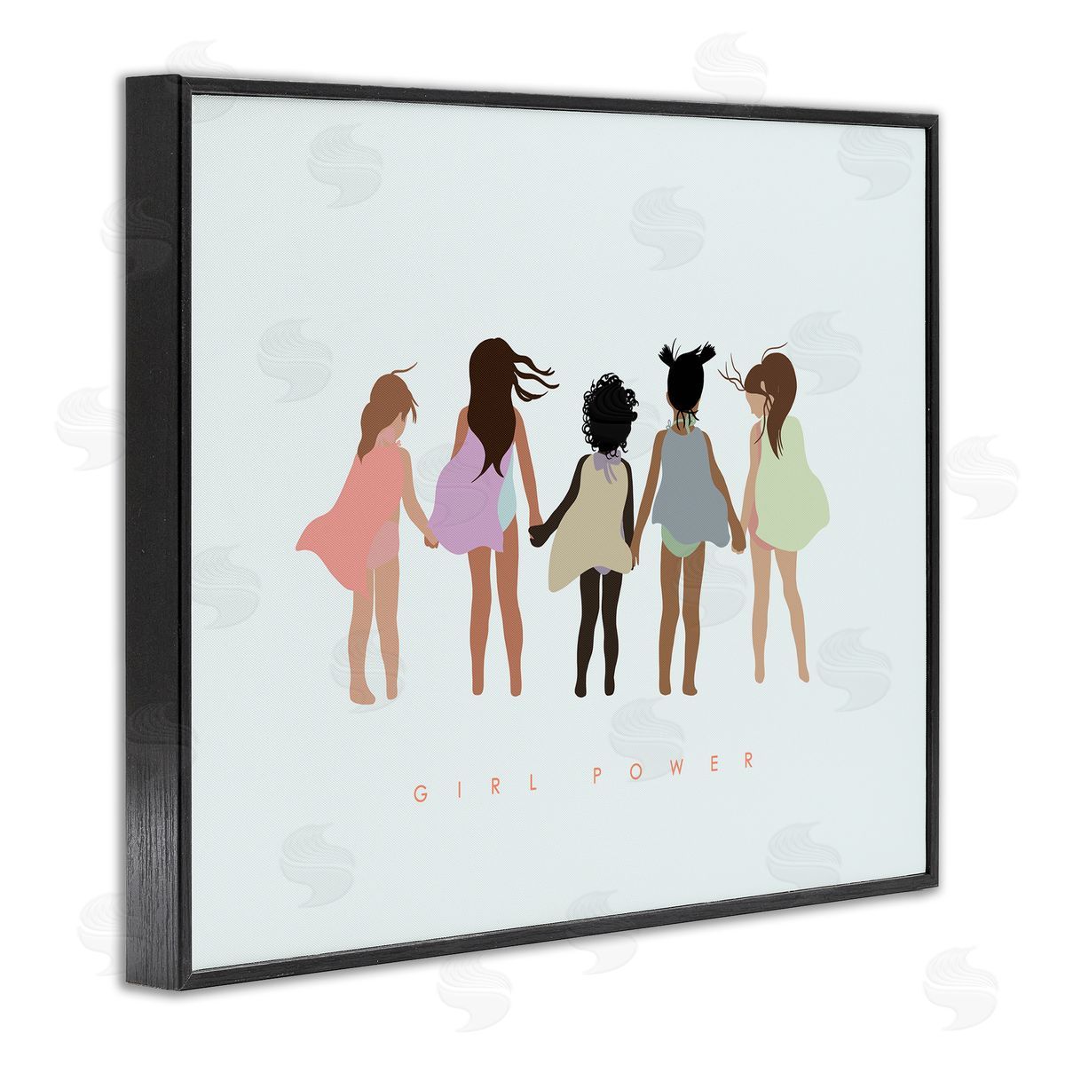 Leah Straatsma Girl Power Inclusive Caped Superheroes Black Framed Giclee Wall Art