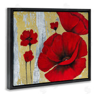 Vahan Alaverdyan | Rustic Red Poppy Florals Grey Gold