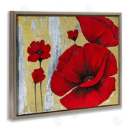 Vahan Alaverdyan | Rustic Red Poppy Florals Grey Gold