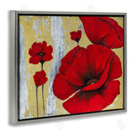 Vahan Alaverdyan | Rustic Red Poppy Florals Grey Gold