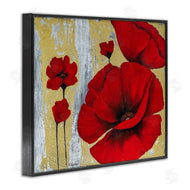 Vahan Alaverdyan | Rustic Red Poppy Florals Grey Gold