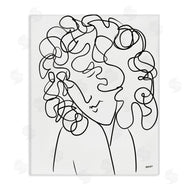 Patti Mann | Minimal Female Linework Curly Hair