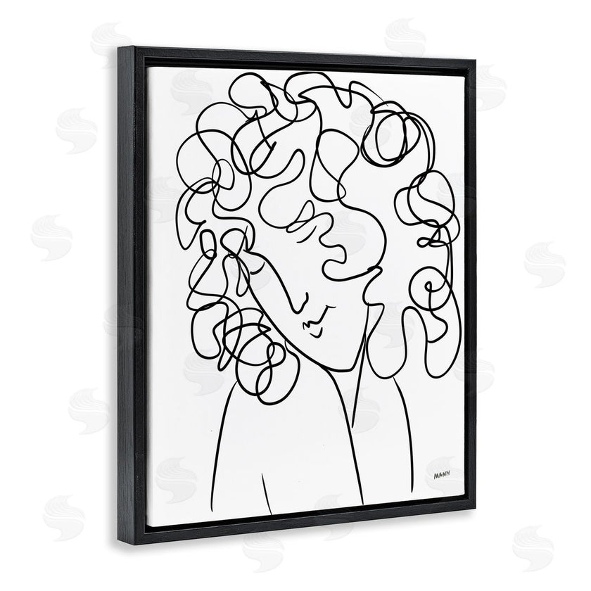 Patti Mann | Minimal Female Linework Curly Hair