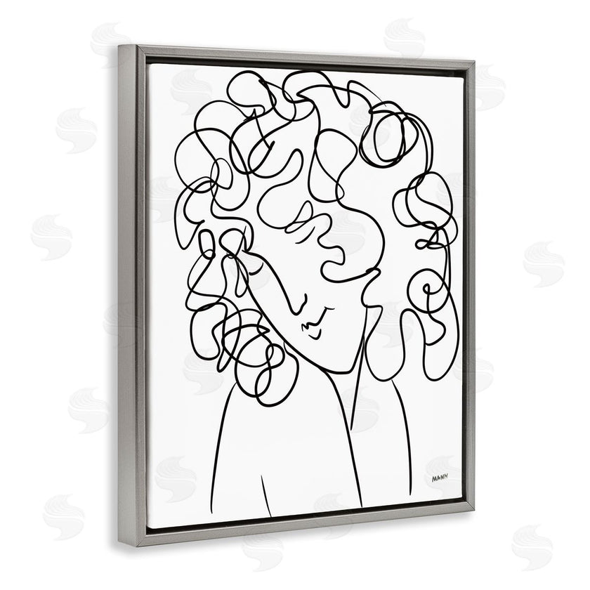 Patti Mann | Minimal Female Linework Curly Hair