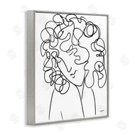 Patti Mann | Minimal Female Linework Curly Hair