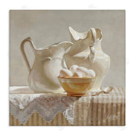 Heide Presse | Country White Pitchers Farm Table Still Life