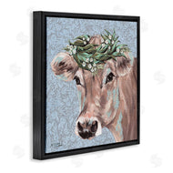 Michele Norman | Charming Rural Cow Portrait Floral Crown