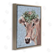 Michele Norman | Charming Rural Cow Portrait Floral Crown