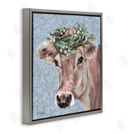 Michele Norman | Charming Rural Cow Portrait Floral Crown