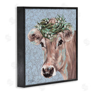Michele Norman | Charming Rural Cow Portrait Floral Crown