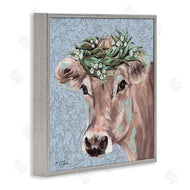 Michele Norman | Charming Rural Cow Portrait Floral Crown