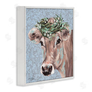 Michele Norman | Charming Rural Cow Portrait Floral Crown