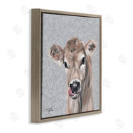 Michele Norman | Young Calf Portrait on Floral
