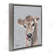 Michele Norman | Young Calf Portrait on Floral