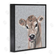 Michele Norman | Young Calf Portrait on Floral
