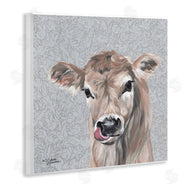 Michele Norman | Young Calf Portrait on Floral