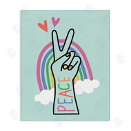 Nina Seven | Peace Love Rainbow Turquoise Hand Sign