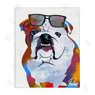 Marcus Prime | Colorful Bulldog Portrait Stylish Sunglasses
