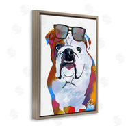 Marcus Prime | Colorful Bulldog Portrait Stylish Sunglasses
