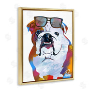 Marcus Prime | Colorful Bulldog Portrait Stylish Sunglasses