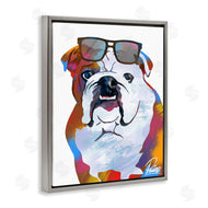 Marcus Prime | Colorful Bulldog Portrait Stylish Sunglasses