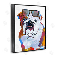 Marcus Prime | Colorful Bulldog Portrait Stylish Sunglasses