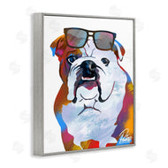Marcus Prime | Colorful Bulldog Portrait Stylish Sunglasses