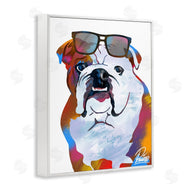 Marcus Prime | Colorful Bulldog Portrait Stylish Sunglasses
