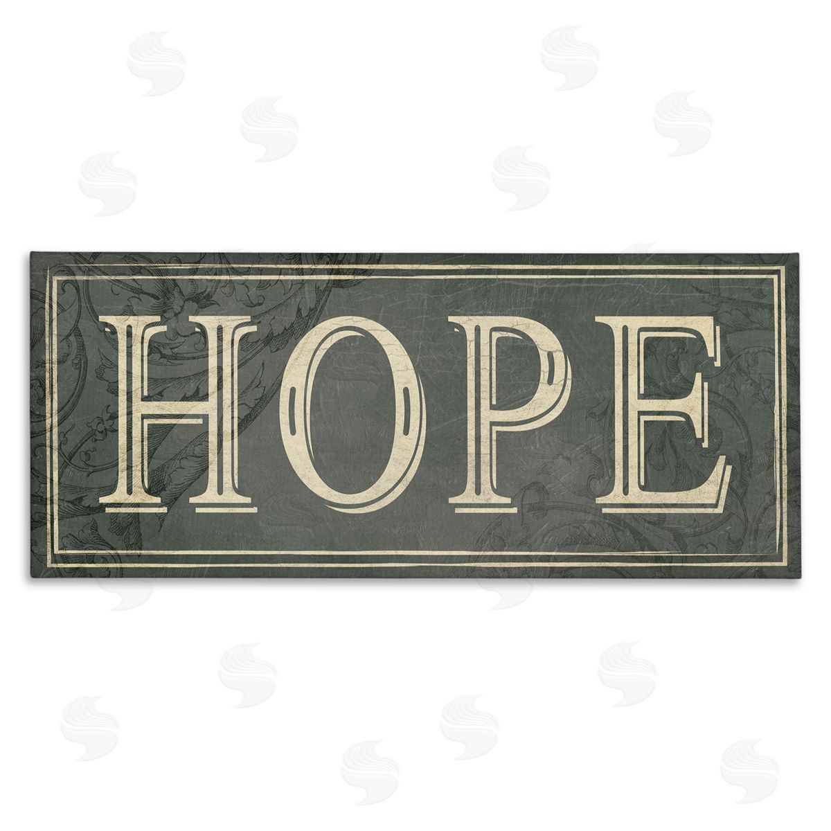Milli Villa Elegant Hope Green Vine Details Canvas Wall Art