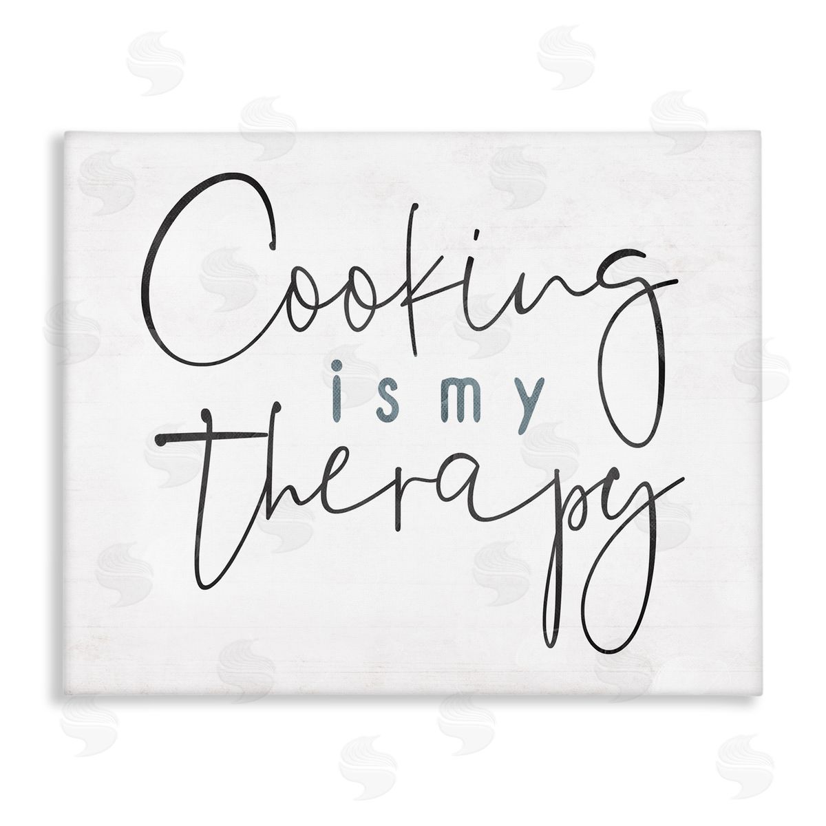 Milli Villa Cooking Is My Therapy Black White Canvas Wall Art